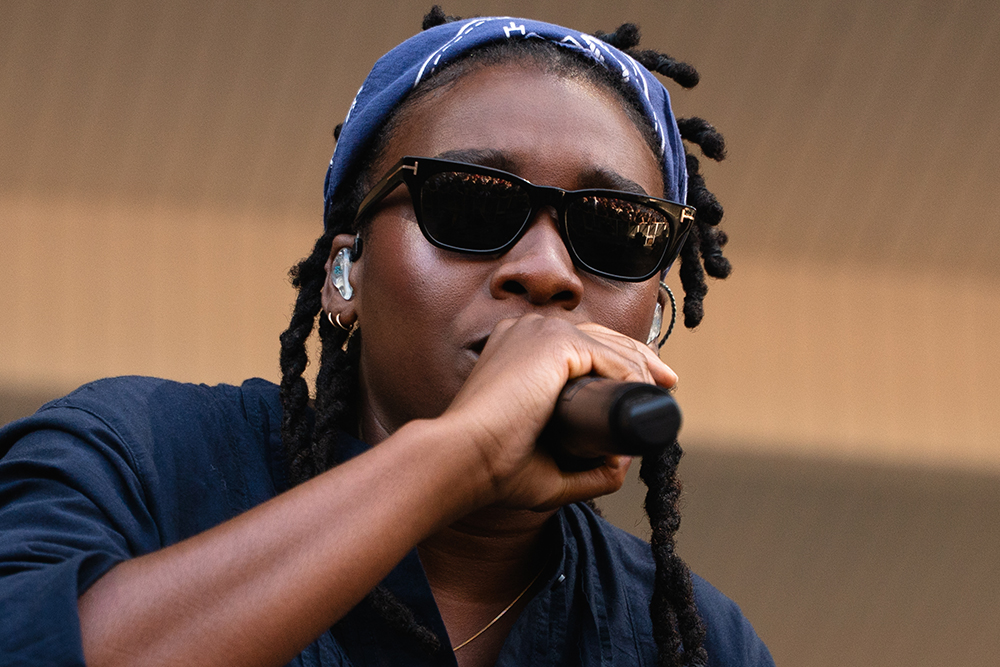 On July 30, 2026, Little Simz performs at the Tito's lollapalooza stage during the music festival's first day.