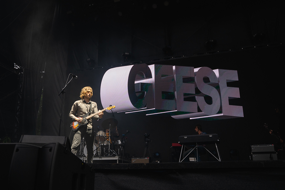 GEESE performs during a gloomy skyed second day of Lollapalooza. Images by James Hoeck.