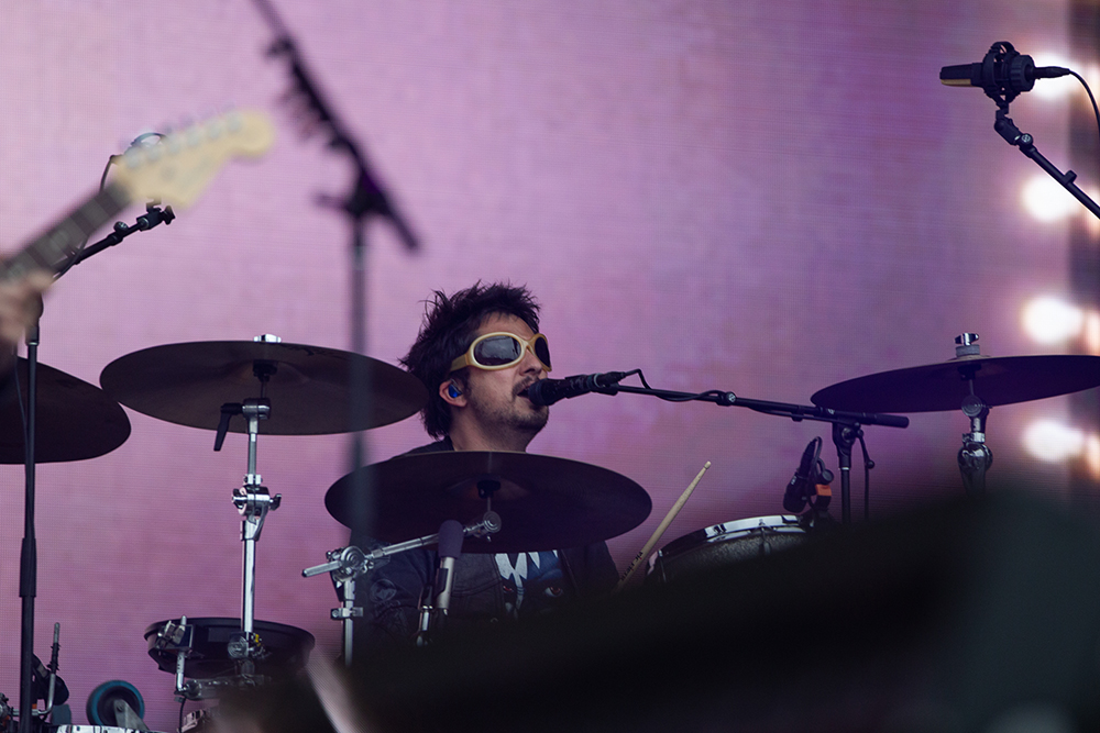Wolf Alice performs at the Bud Light stage at the Lollapalooza music festival. Images by James Hoeck.